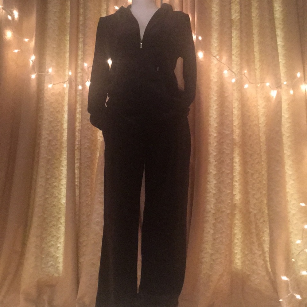 Gloria Vanderbilt velvet sweatsuit tracksuit NWT M